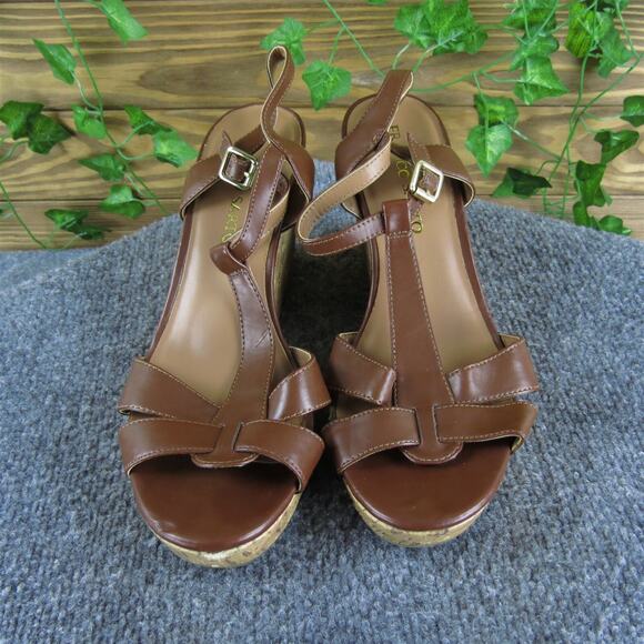 Franco Sarto Women's Milby Gladiator Brown Synthetic Sz 9 Medium Used 2025 - Picture 2 of 6